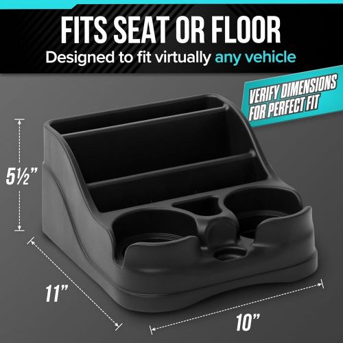 Universal center console cup holder floor drink storage organizer auto truck car