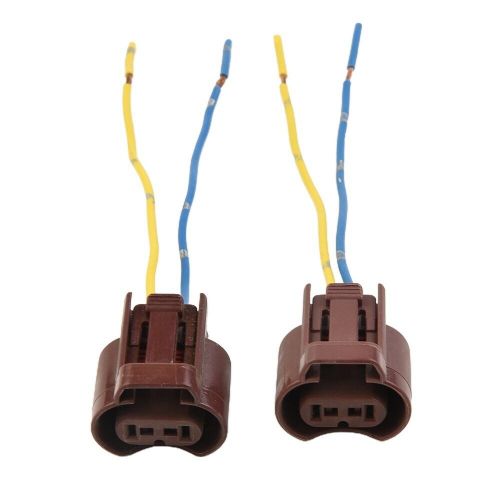 2 x 9006 hb4 light socket 2 pcs connector lamp bulb plastic plug &amp; copper-wire