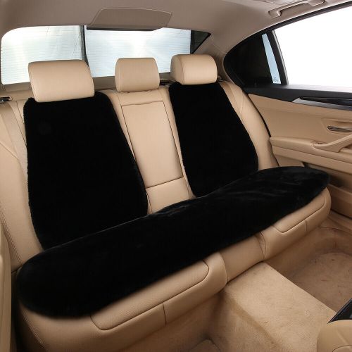 Simulation sheepskin car seat cover cushion mat wool  front/rear for jeep