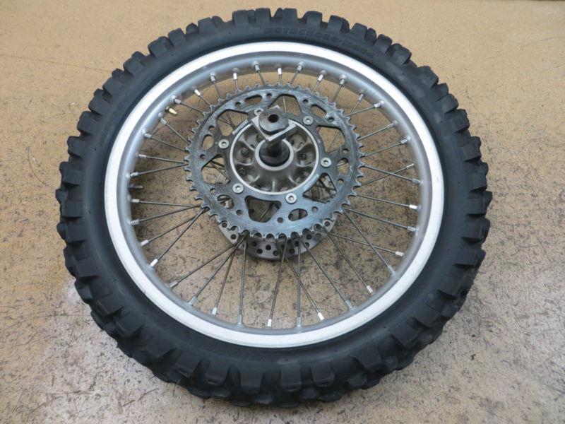 1998 98 suzuki rm125 rm 125 rear wheel rim tire rotor axle hub