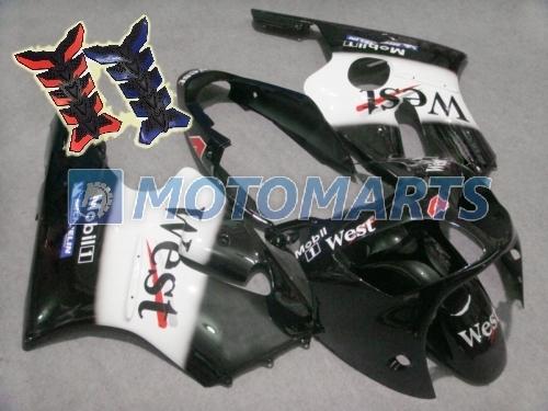 Free tank pad x2! aftermarket fairing kit for kawasaki ninja zx12r 2000 2001 aa