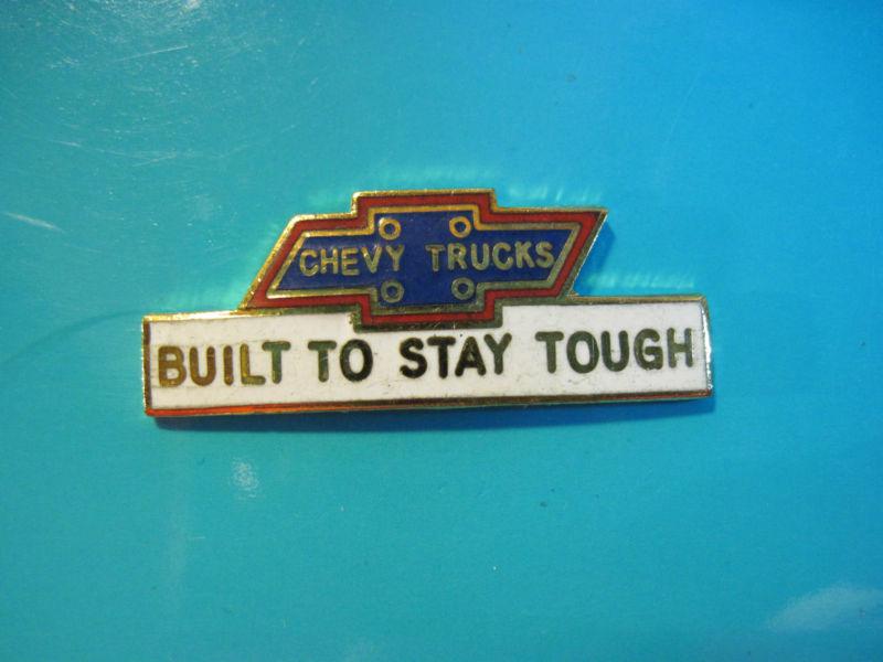 Chevy trucks built to stay tough  hat pin, tie tac, lapel pin 