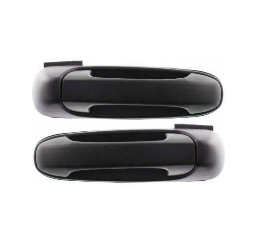 New rear door handle exterior outer textured blk pair set for ram dakota durango