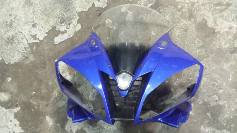 2007 2006 06 07 yamaha yzf r6 oem headlight nose front fairing cowl blue   oem