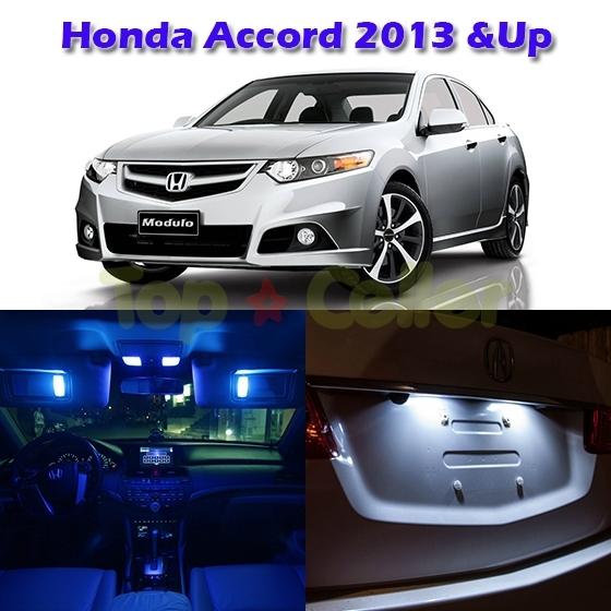 6 blue dome map license plate light interior package for honda accord 2013 & up