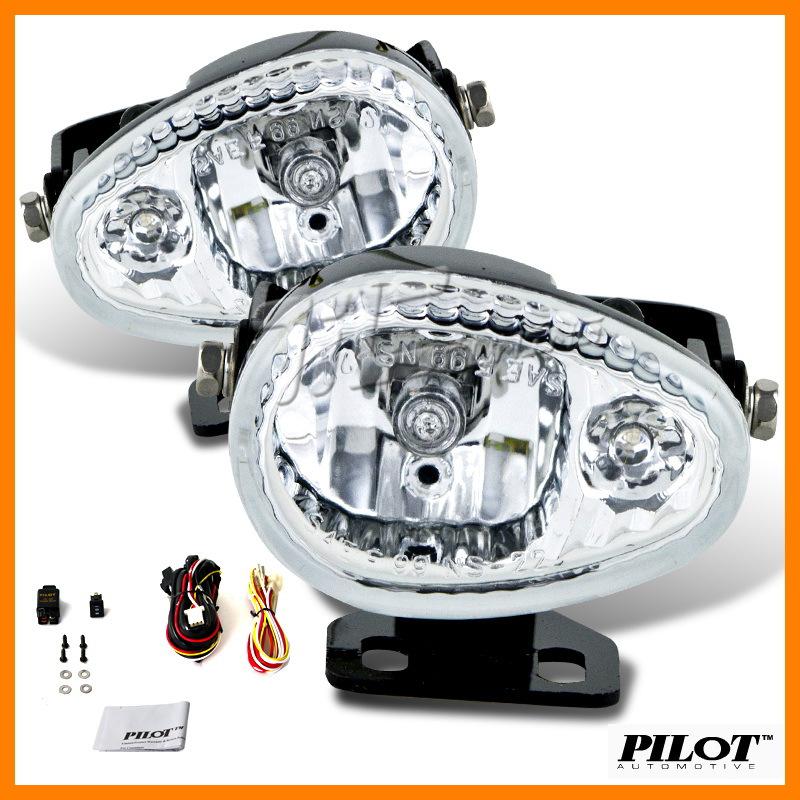 Pilot chrome fog lamps blue led lamps civic integra prelude miata celica s2000