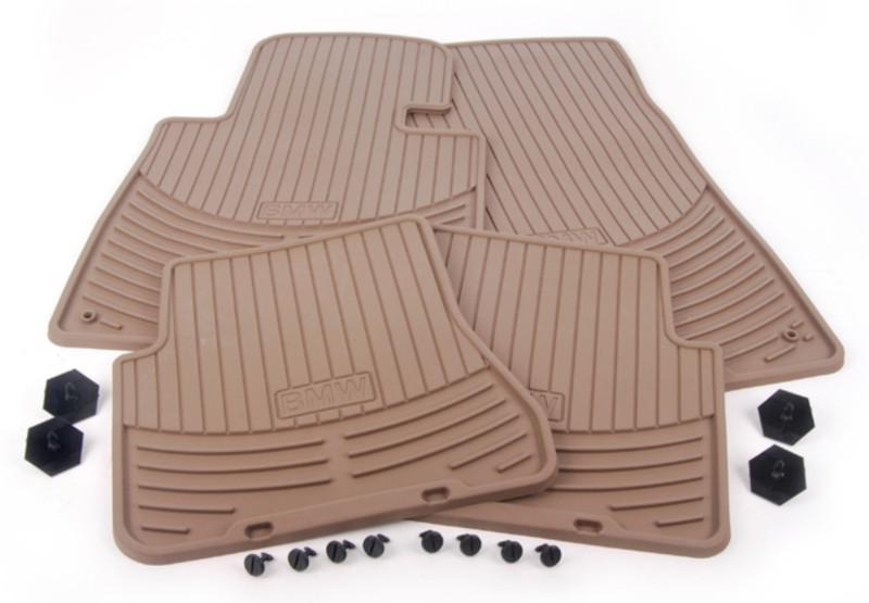 2000 to 2006 bmw 325ci/330ci convertible rubber floor mats - factory oem - beige