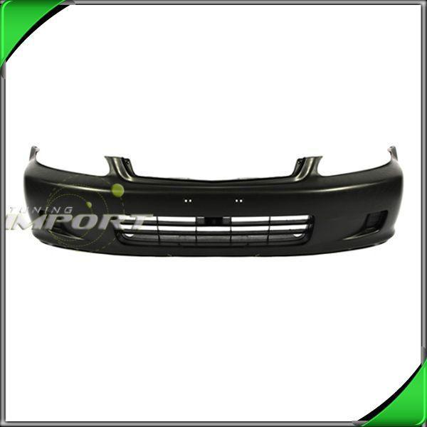 99-00 civic eg 2/3/4dr front bumper cover replacement black plastic non-primed