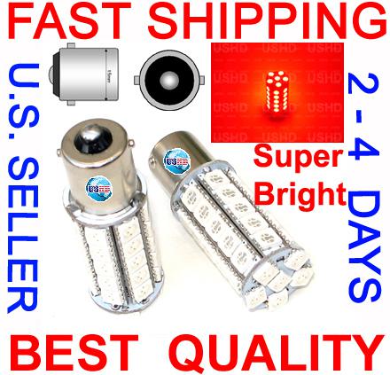 2 x 1156 super red 41 smd led brake turn tail light bulbs 3497 1141 7506 ba15s