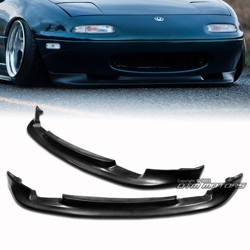 90-97 mazda miata | mx5 gv style pu poly urethane front lower bumper lip spoiler