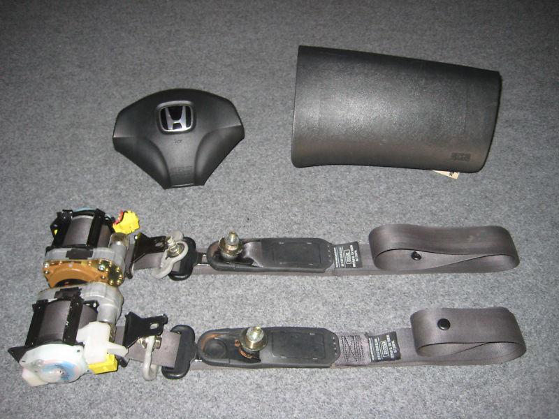 02 03 04 05 honda civic si htbk airbag set driver & passenger w/seatbelt air bag