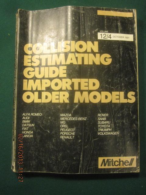 Mitchell collision estimating guide imported older models october 1991 1970-1984