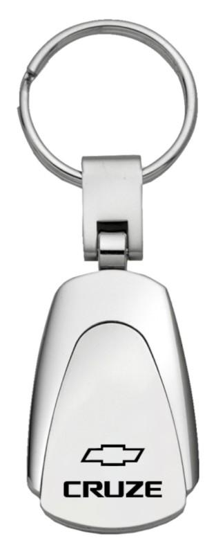 Gm cruze chrome teardrop keychain / key fob engraved in usa genuine