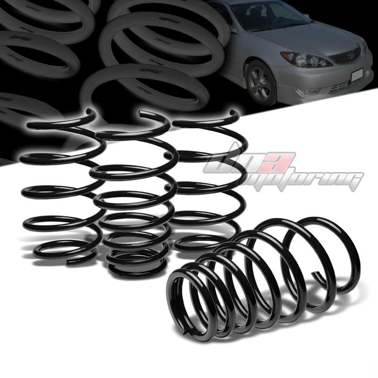 02-06 camry xv30 black 1.7" drop racing suspension lowering springs f295/r255lb