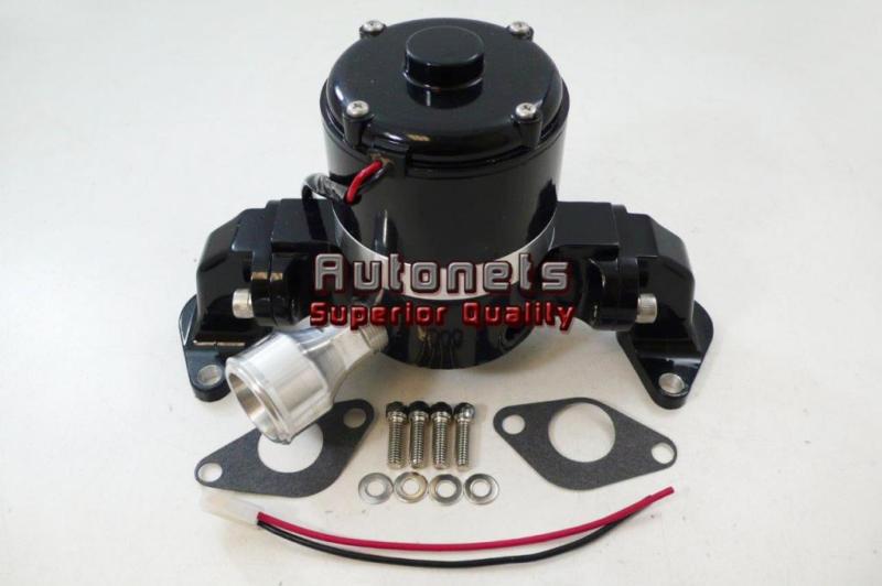 Big block ford aluminum electric water pump painted black high flow volume