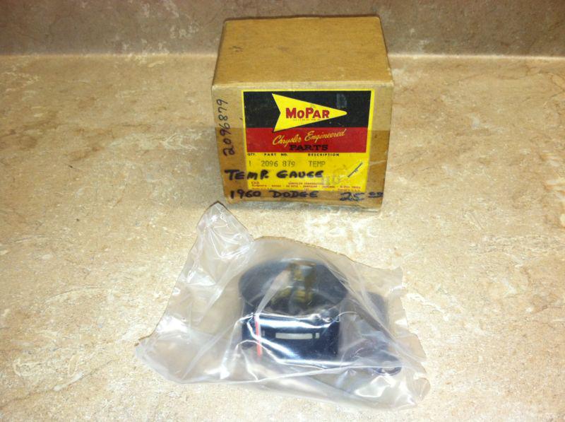 Nos mopar 1960 dodge temp gauge dart polara matador d-500 forward look era