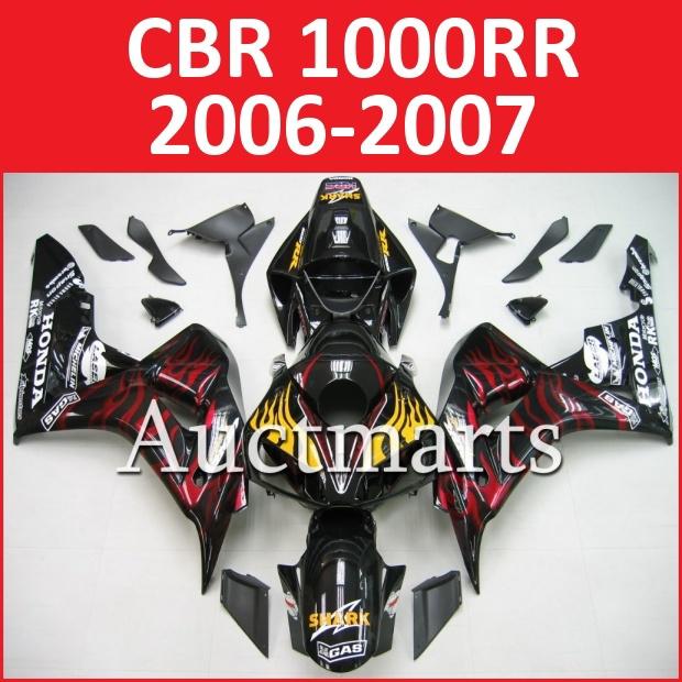 Fit honda 06 07 cbr1000rr cbr 1000 rr 2006 2007 fairing kit abs plastics e18 a01