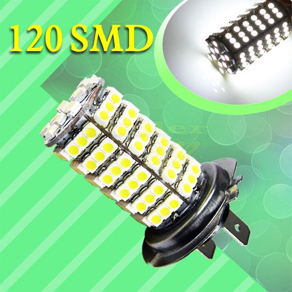 H7 120 smd pure white fog tail signal driving 120 led car light bulb lamp