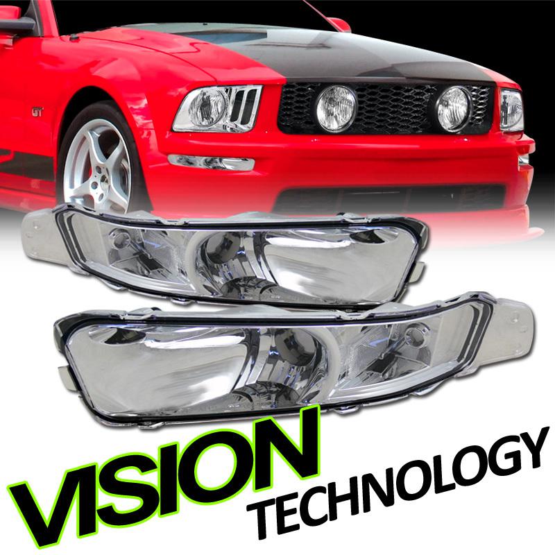 05-09 ford mustang shelby/gt/bullitt/v8/v6 euro clear bumper turn signal lights