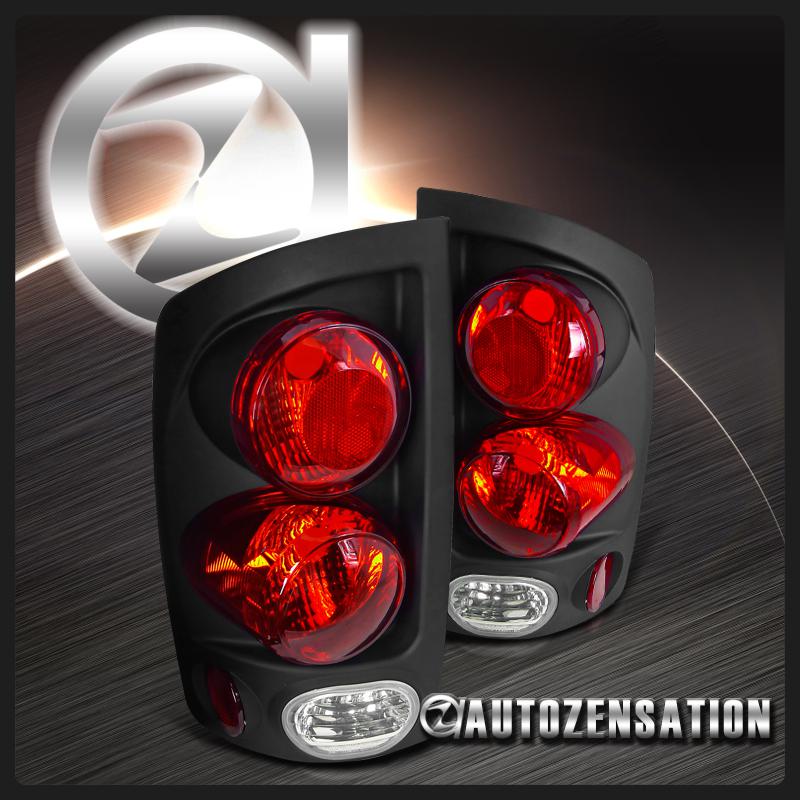 02-06 dodge ram truck black 3d style altezza tail lights rear brake lamps