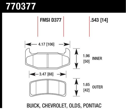 Hawk performance 770377 premium oes; disc brake pads