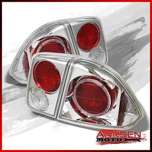 01-05 honda civic 4 door sedan altezza halo tail lights rear brake lamps set