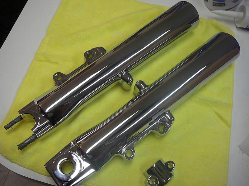 Harley chrome fork legs sliders  roadking 2000 to 2013 