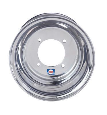 Douglas alumilite polished sport blue label .125 wheel 8"x8" 3x100mm bc set of 4