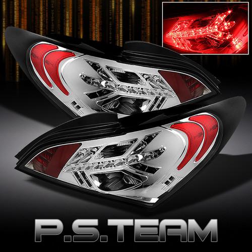 Fit 10-11 genesis coupe 2.0t grand touring track r-spec led chrome tail lights