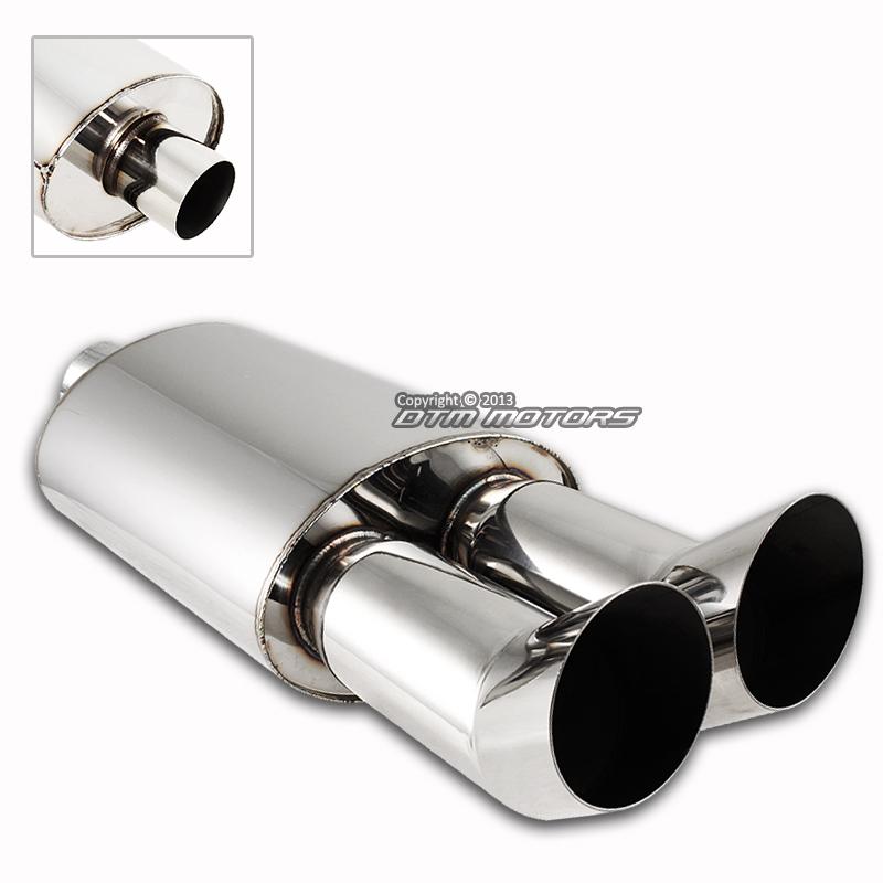 3" dtm style tip t-304 stainless steel 2.5" inlet weld-on muffler exhaust