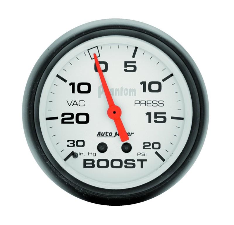 Auto meter 5801 phantom; mechanical boost/vacuum gauge