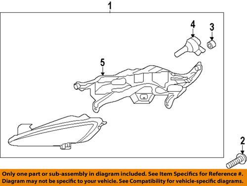 Kia oem 922022t010 fog light-fog lamp assembly