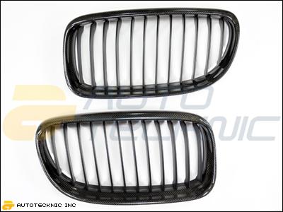 09 10 11 bmw e90 e91 lci 328i 335i sedan wagon carbon fiber front kidney grille