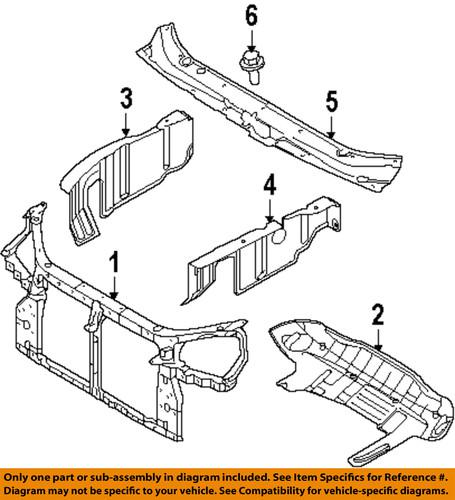 Kia oem 641011f000 radiator support