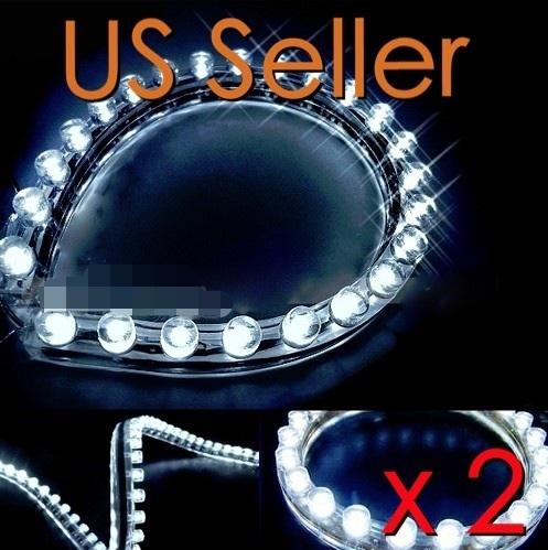 2x24cm side shine waterproof led flexible neon strip light for car/truck white