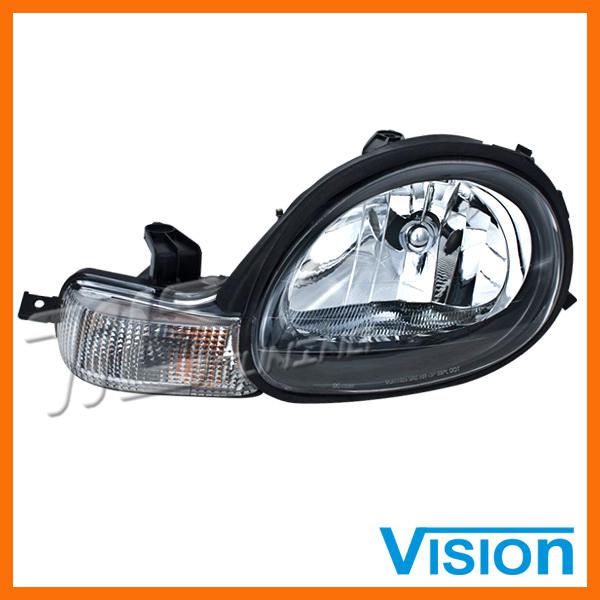 2001 01 dodge plymouth neon left driver side head light lamp w/black bezel new