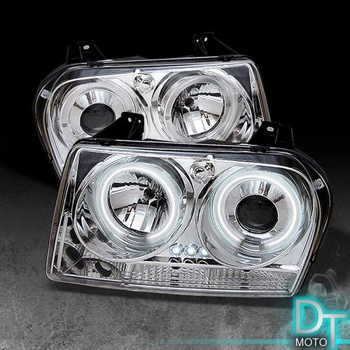 05-08 chrysler 300 ccfl halo projector led headlights lights lamps left+right