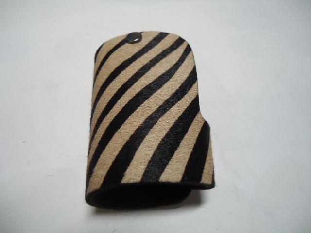 Acura flip car key remote fob glove cover animal zebra print faux fur villus