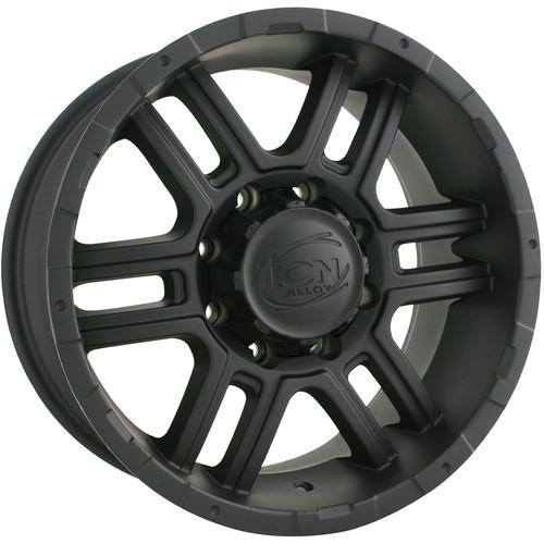 18x9 matte black alloy ion style 179 wheels 5x5.5 +12 dodge ram 1500