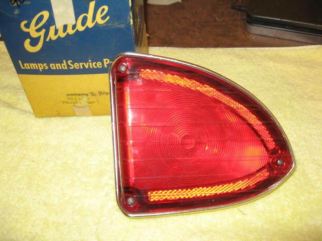 1960 61 62 63 64 65 66  chevy suburban taillight housing +  lens  rh   nos