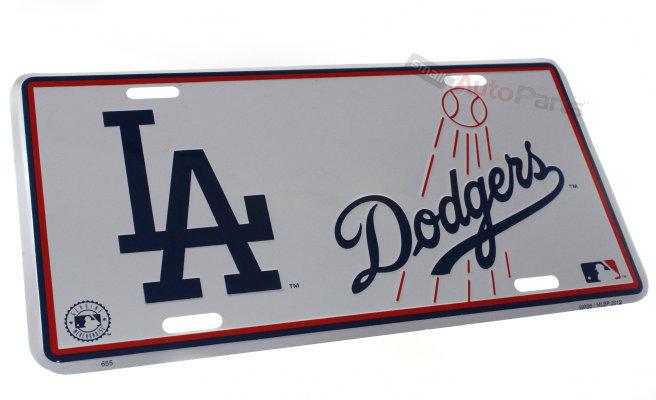 Los angeles la dodgers license plate aluminum stamped metal tag for car truck