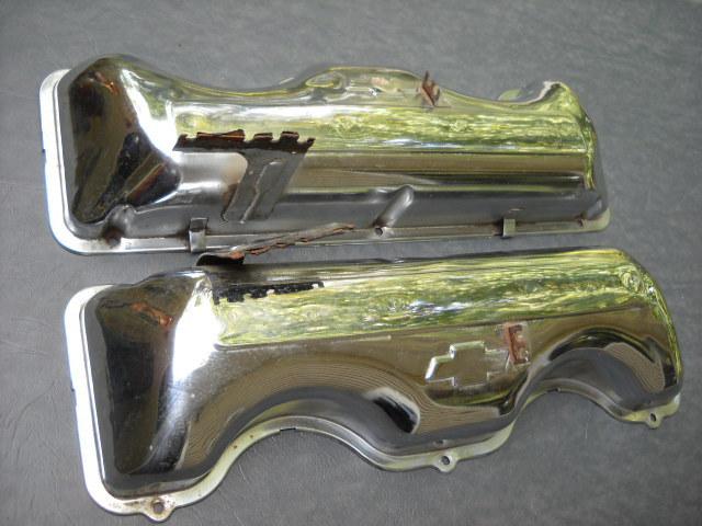 1964 63 chrome valve covers 409 chevy chevrolet impala ss bel air with drippers