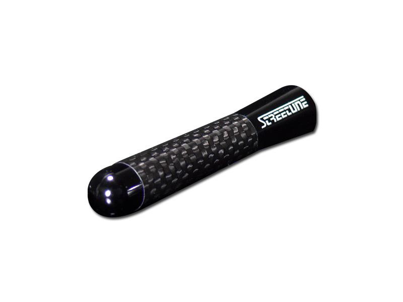 Universal 3" inch black aluminum/carbon fiber screw-on type short antenna 