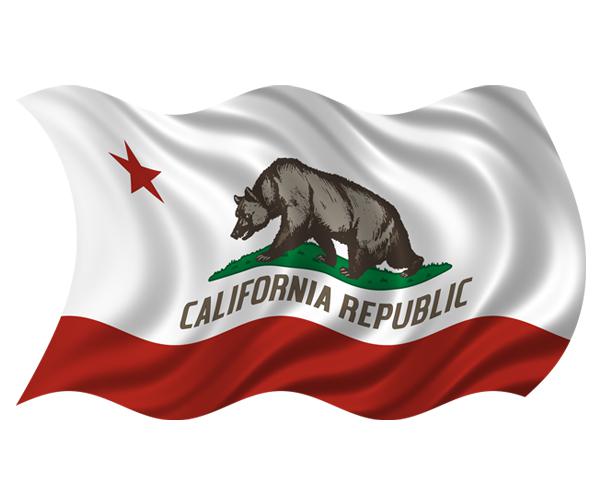 California state waving flag decal 5"x3" ca socal vinyl car bumper sticker zu1