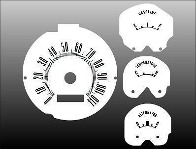 1964 plymouth barracuda instrument cluster white face gauges 64