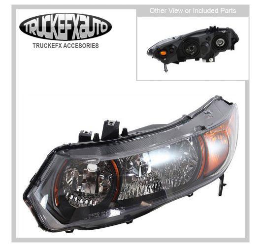 New headlight lamp driver left side clear lens halogen lh hand coupe civic