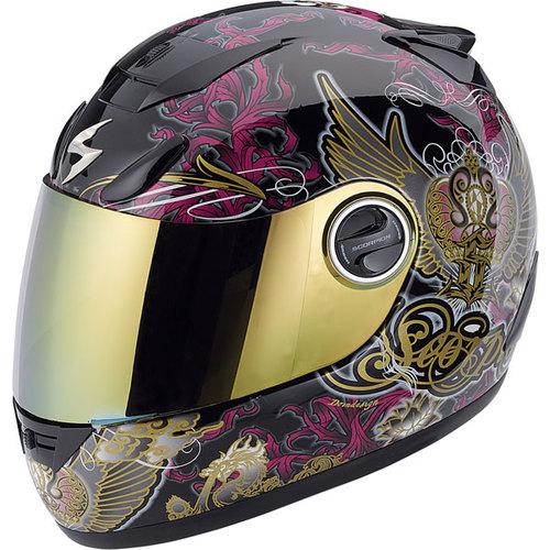 Scorpion exo-750 kingdom full-face helmet black/gold