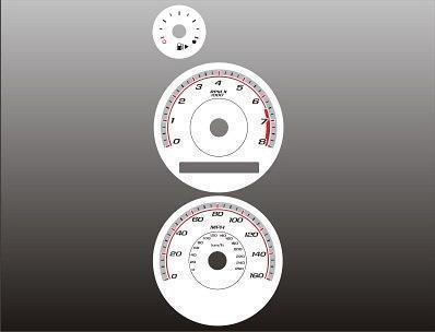 2005-2008 cobalt ss supercharged instrument cluster white face gauges 05-08