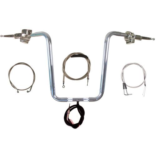 1 1/4" chrome narrow 16" ape hangers kit harley-davidson sportster  2004-2013