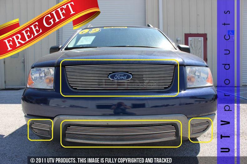 2005 - 2007 ford freestyle 7pc combo billet grille kit chrome 05 06 07